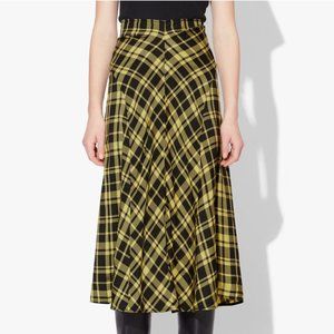 BRAND NEW Proenza Schouler Crinkled Plaid Skirt